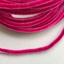 Soft 8mm Wired Chenille Cording in Fuchsia Pink ~ 1 yd.